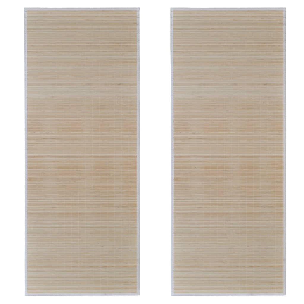 Vidaxl Carpets 2 PC rectangulaire 120x180 cm Bamboo naturel