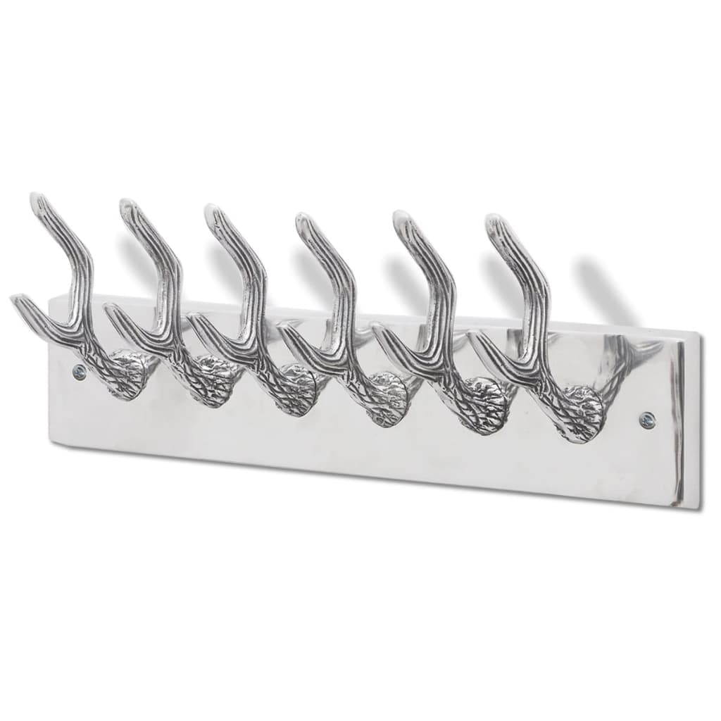 Vidaxl Coat Racks 4 st aluminium sølvfarget