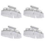 VIDAXL -Deckenlampe mit Ellips -verdrängten Glashauben 4 ST E14