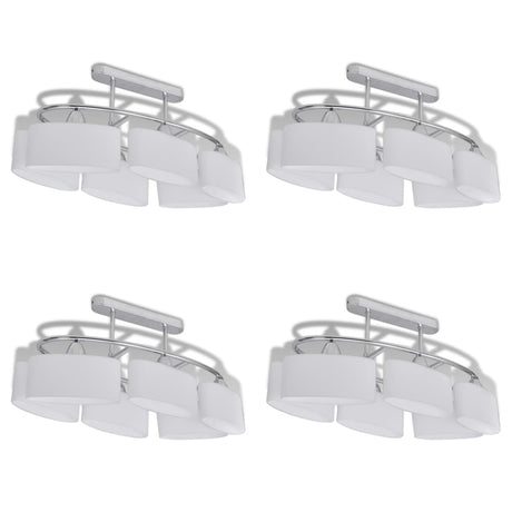 VIDAXL -Deckenlampe mit Ellips -verdrängten Glashauben 4 ST E14