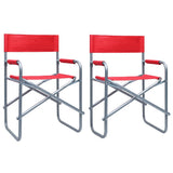 Vidaxl regisseursstoelen 2 st staal rood