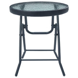 Vidaxl bistrotafel 40x46 cm staal en glas zwart