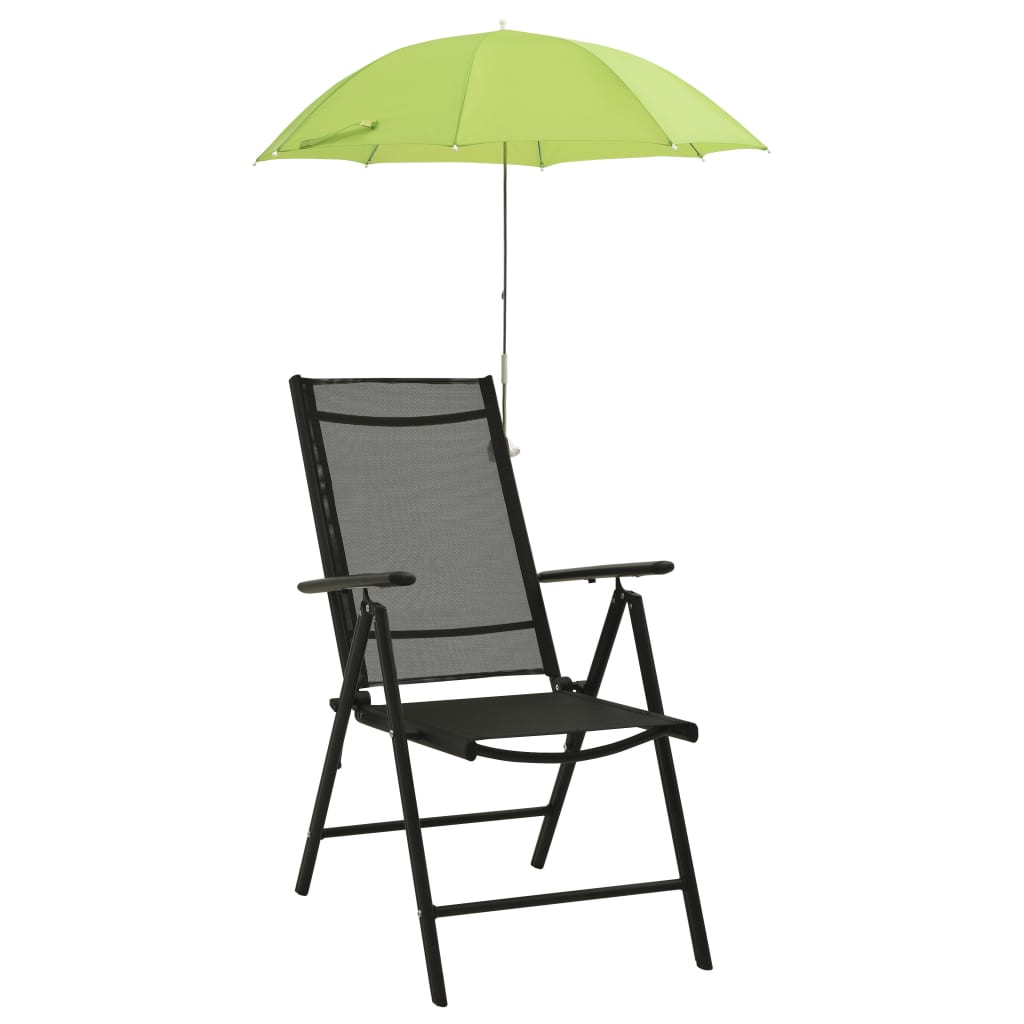 Vidaxl Camping Chair Parasols 2 st 105 cm zelená