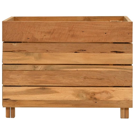 VIDAXL -Pflanzer erhoben 50 x 40 x 38 cm recyceltes Teak und Stahl