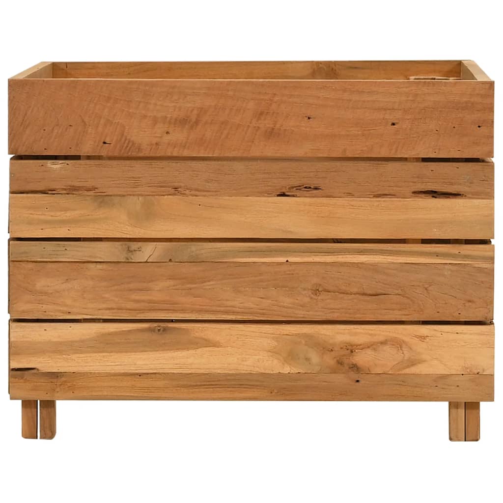 De Vidaxl Planter huet 50x40x38 cm recycléiertem Teak a Stol