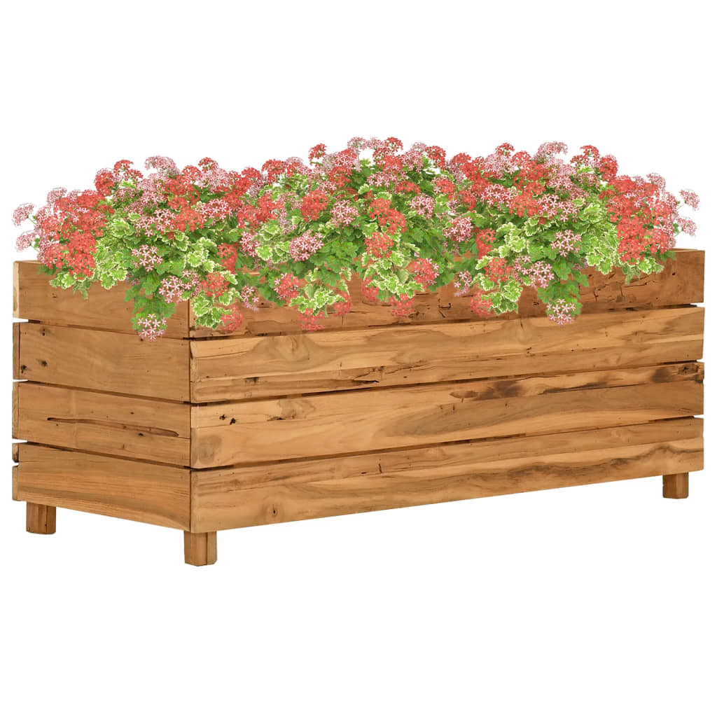 Vidaxl Planter Insert an 100x40x38 cm verwäerten Teak a Stol