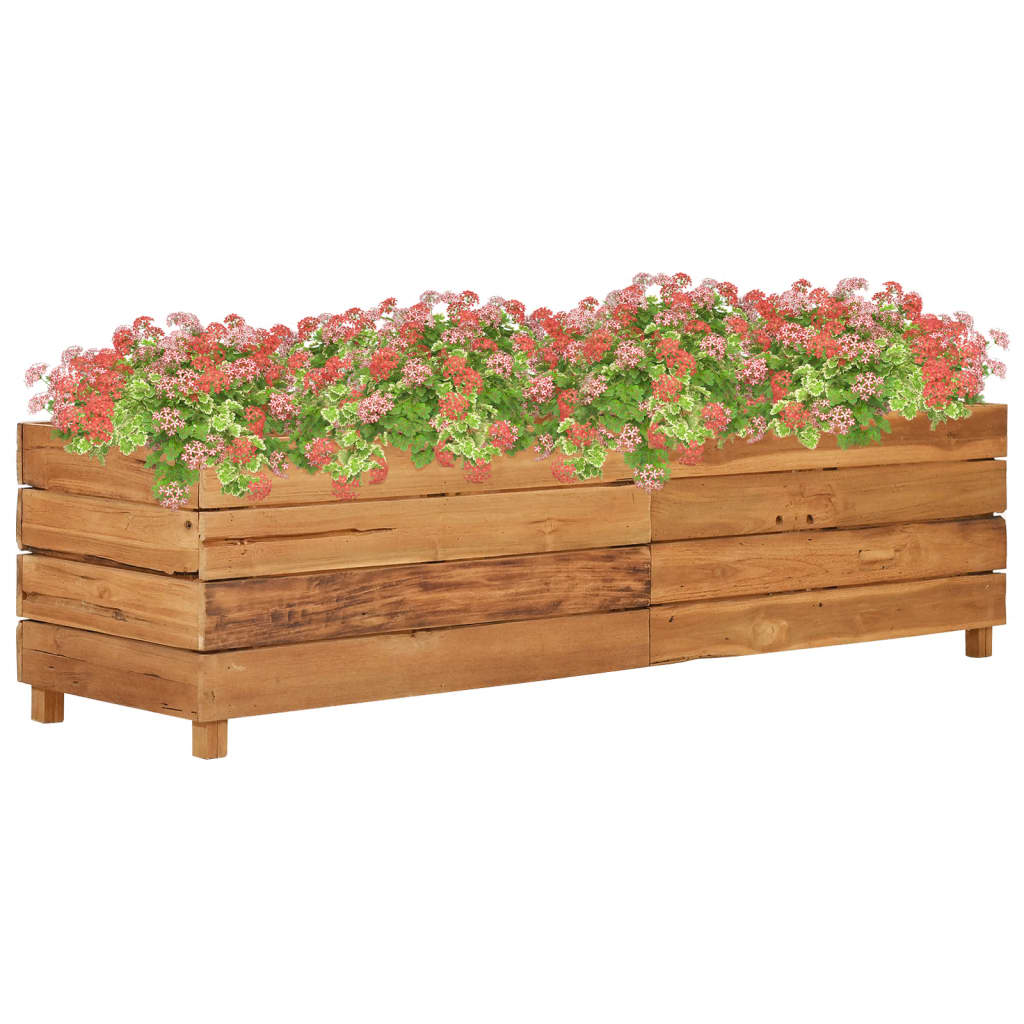 VidaXL Planter Insert 150x40x38 cm Recycled teak and steel