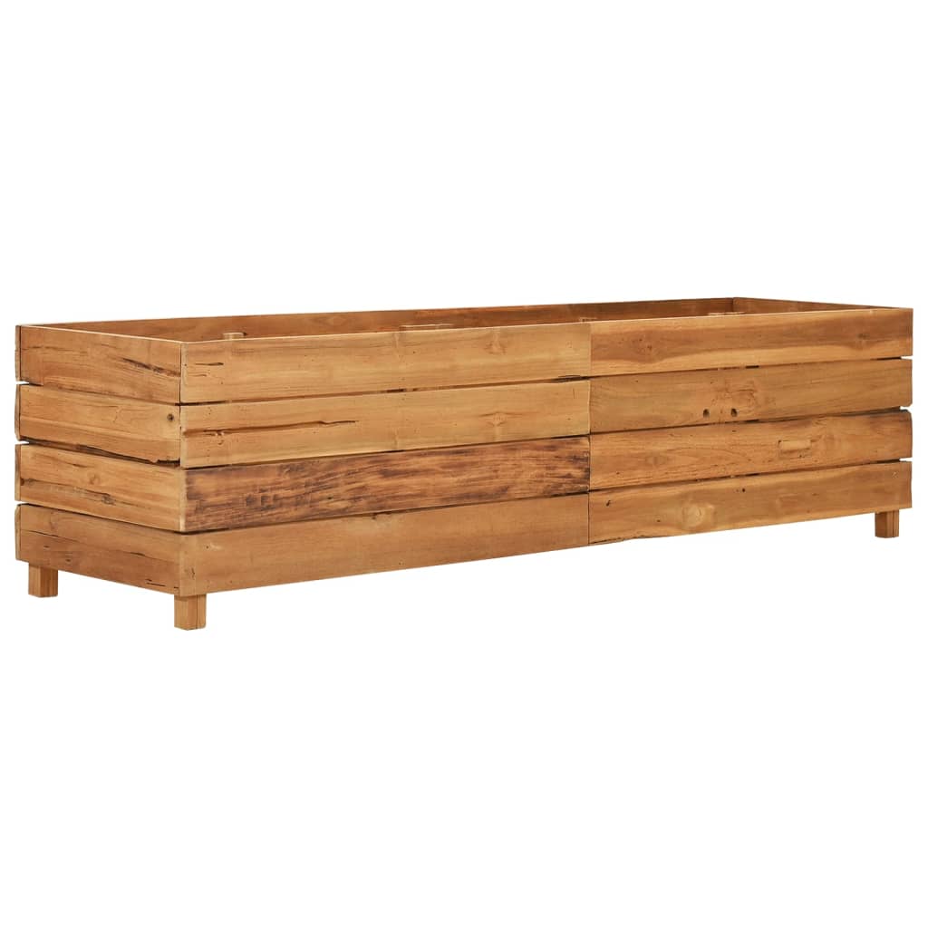 Vidaxl Planter Insert 150x40x38 cm Återvunnet teak och stål