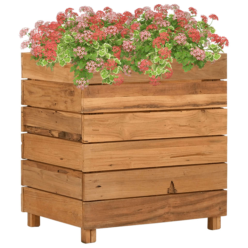 Vidaxl Planter höjde 50x40x55 cm återvunnet teak och stål