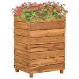 Vidaxl Planter elevó 50x40x72 cm de teca y acero reciclados