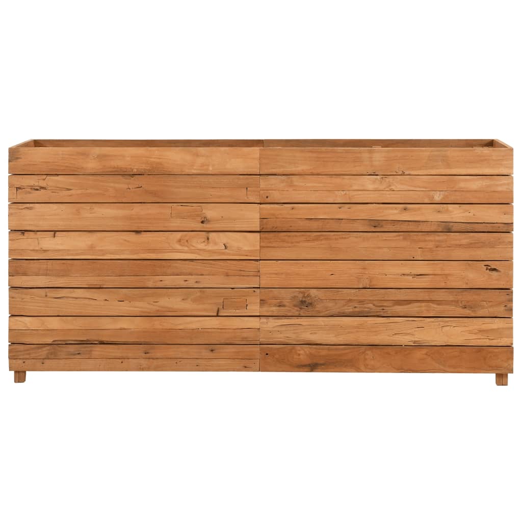 Vidaxl Planter Insert 150x40x72 cm genanvendt teak og stål