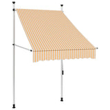 Vidaxl Luifel manually extendable 100 cm orange and white stripes