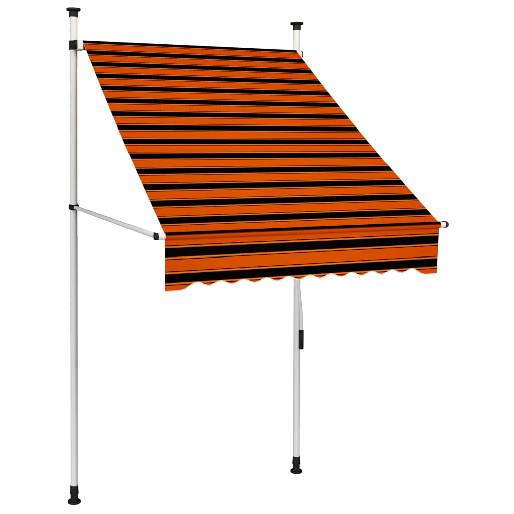 Vidaxl Luifel manuell ausziehbar 100 cm Orange und Braun