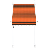 Vidaxl Luifel erstreckt sich manuell 150 cm orange und braun