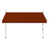 Vidaxl Luifel manuell ausziehbar 300 cm orange und braun