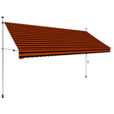 Vidaxl Luifel manually extendable 350 cm orange and brown