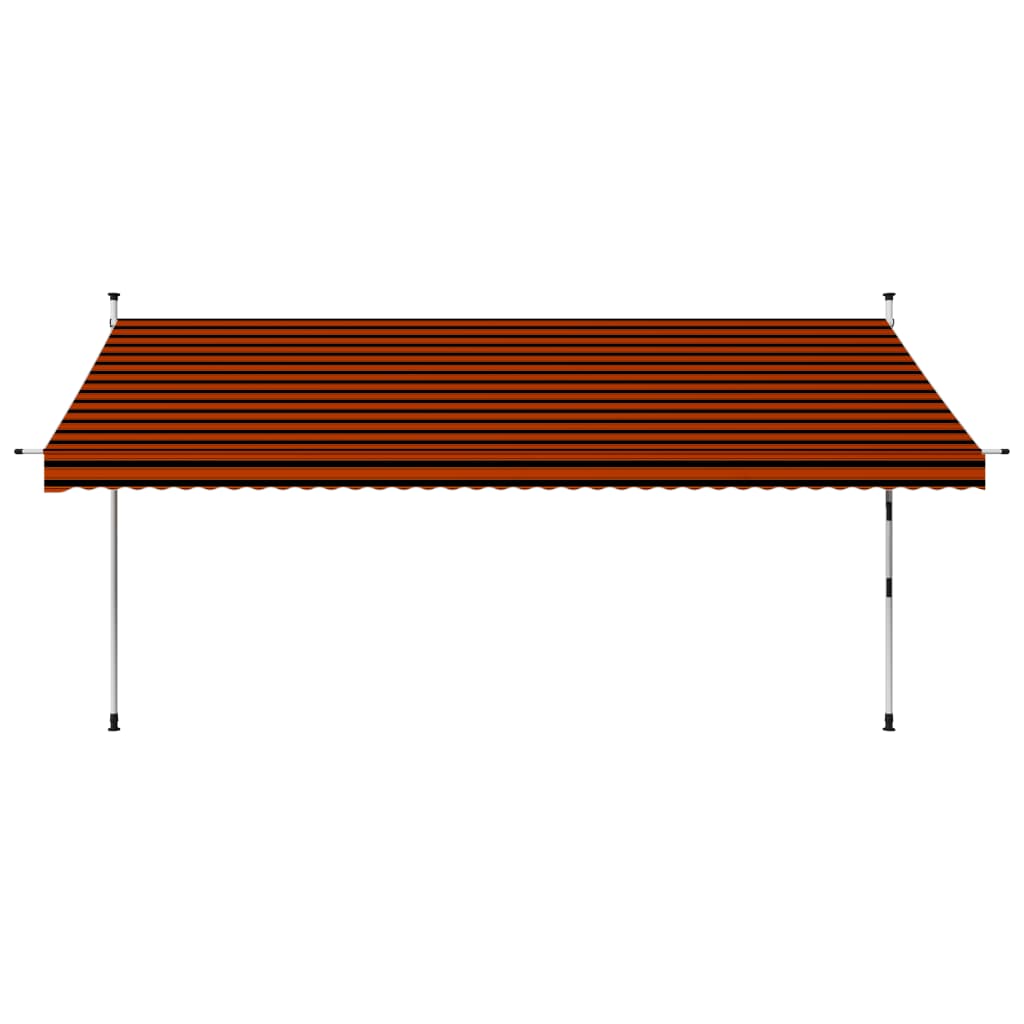 Vidaxl Luifel manually extendable 400 cm orange and brown