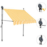 Vidaxl Luifel manually extendable with LED 100 cm white and orange