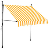 Vidaxl Luifel manually extendable with LED 200 cm white and orange