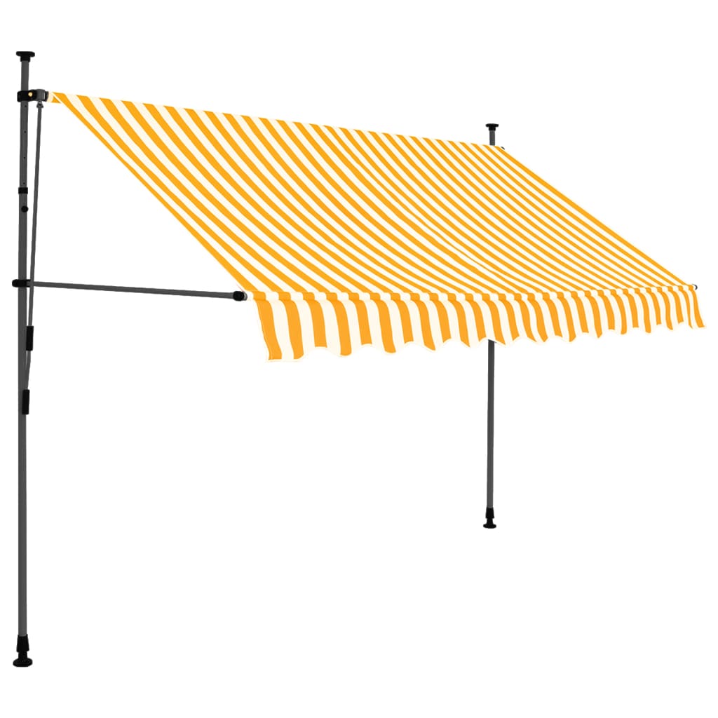 Vidaxl Luifel manuelt kan udvides med LED 300 cm hvid og orange