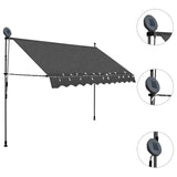 Vidaxl Luifel extensible manuellement avec un LED 250 cm anthracite -colored