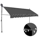 Vidaxl Luifel manually extendable with LED 350 cm anthracite -colored