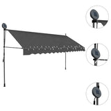 Vidaxx Markise manuell ausziehbar mit LED 400 cm Anthrazit