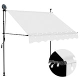 Vidaxl Luifel manually extendable with LED 150 cm cream -colored