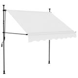 Vidaxl Luifel manually extendable with LED 150 cm cream -colored