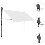 Vidaxl Luifel manually extendable with LED 300 cm cream -colored