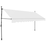 Vidaxl Luifel manually extendable with LED 350 cm cream -colored