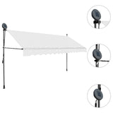 Vidaxl Luifel manually extendable with LED 350 cm cream -colored