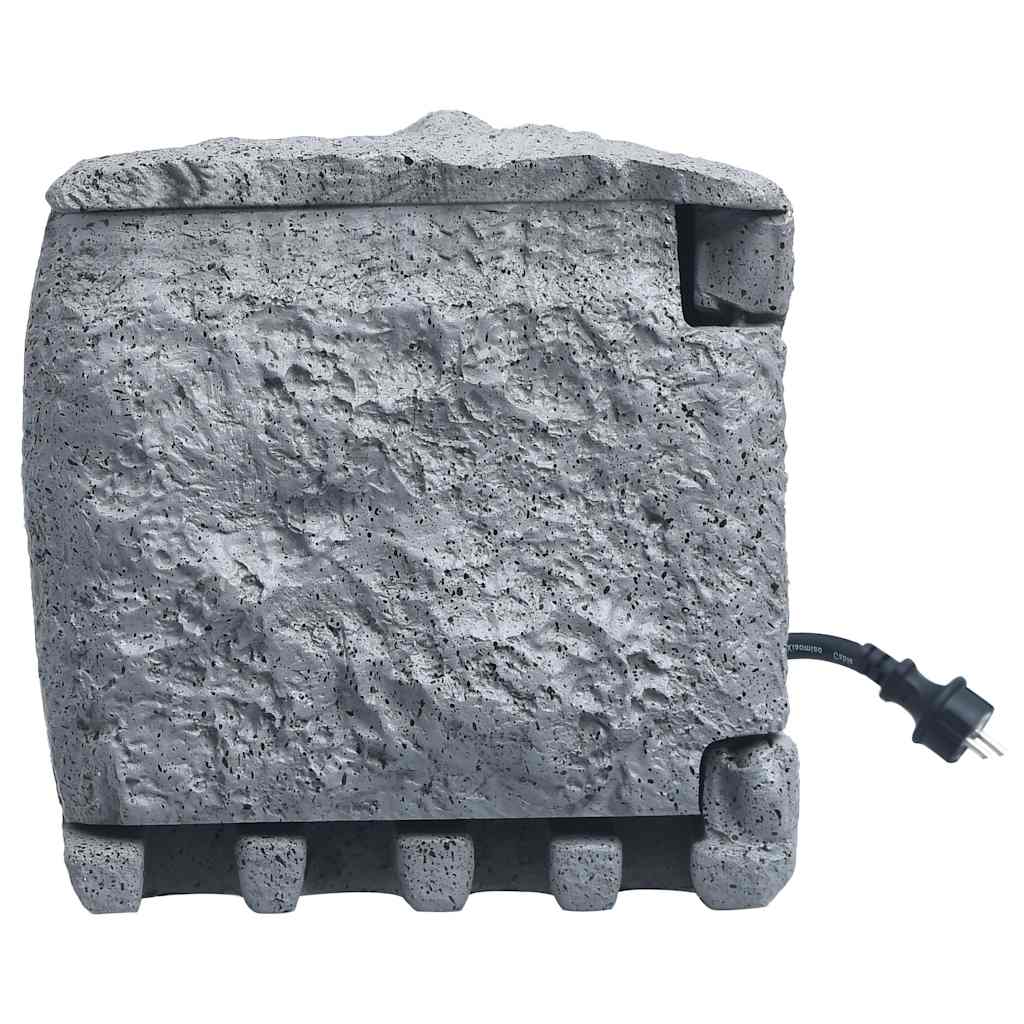 Vidaxl Garden stop contact 4 Inputs Water -resistant polyresin Gray