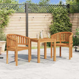 Vidaxl bananenstoel massief teakhout