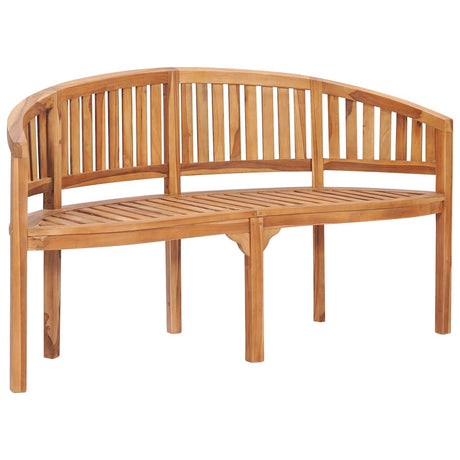 Vidaxl bananenbank 151 cm massief teakhout