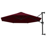 Vidaxl Wall parasol s kovovým pólem 300 cm Bordeaux Red