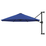 Vidaxl -Wandparasol mit Metallstast 300 cm blau