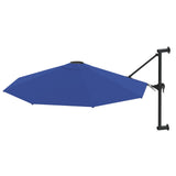 Vidaxl -Wandparasol mit Metallstast 300 cm blau