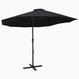 Vidaxl parasol s hliníkovým pólem 460x270 cm černá