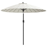 Parasol Vidaxl con poste de aluminio 270 cm de blanco