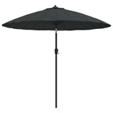 Vidaxl parasol avec poteau en aluminium 270 cm anthracite