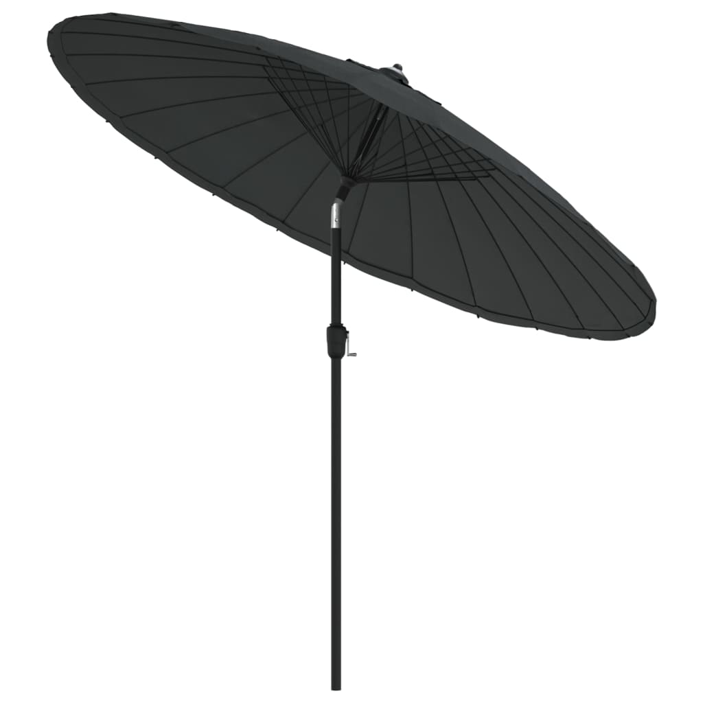 Vidaxl Parasol con polo in alluminio 270 cm antracite