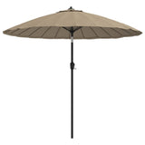 Parasol Vidaxl con polo de aluminio 270 cm Taupe