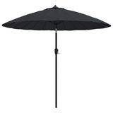 Vidaxl Parasol z aluminijastim drogom 270 cm črno