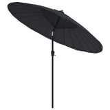 VidaXL Parasol met aluminium paal 270 cm zwart