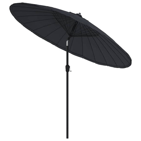 Vidaxl Sonnenschirm mit Aluminiumstange 270 cm schwarz