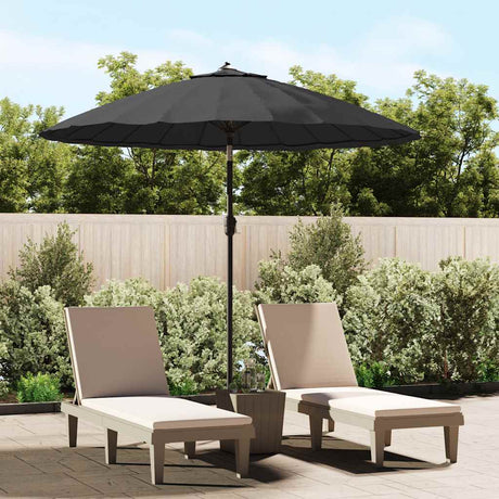 Vidaxl Sonnenschirm mit Aluminiumstange 270 cm schwarz