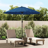 Vidaxl Parasol con polo in alluminio 270 cm blu azzurro