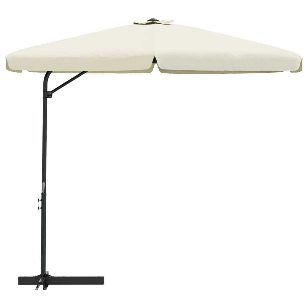 Vidaxl Parasol med stålstang 300 cm sand hvid