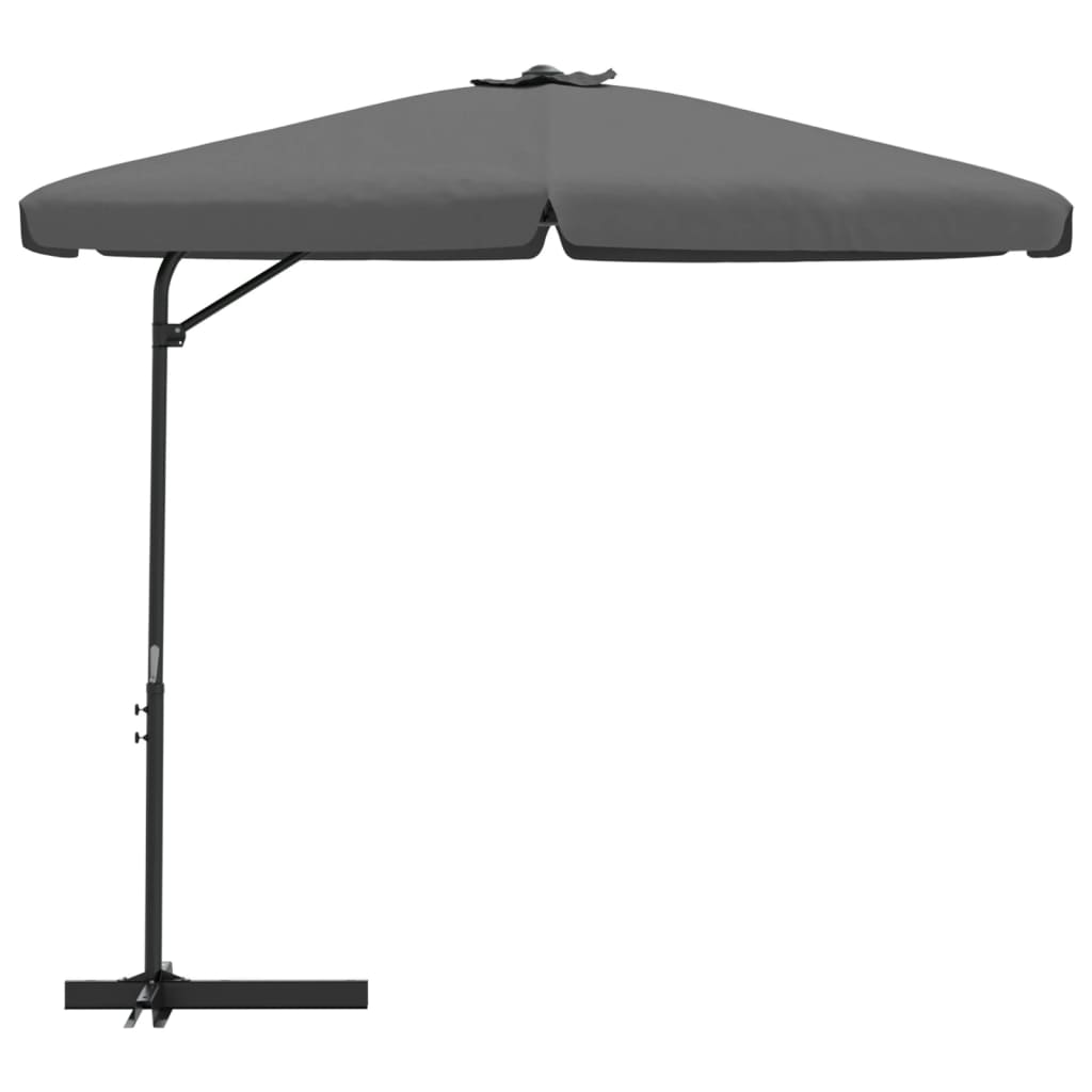 Vidaxl -parasol med stålstang 300 cm antracit